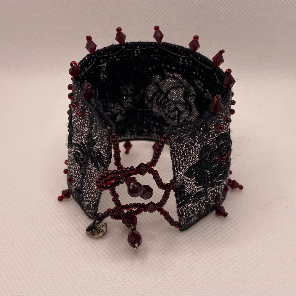 MIWA exotic fabric cuff.